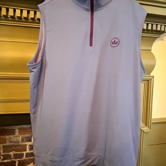 Peter Millar Crown Crafted Blue Performance Men’s Golf Vest Sz Large - Picture 9 of 12